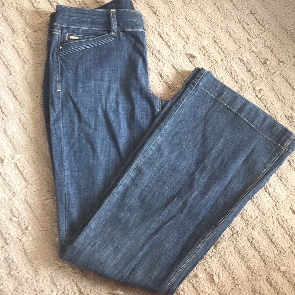 WHBM Blanc trouser leg jeans.